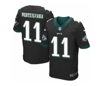 Men's Nike Philadelphia Eagles #11 Carson Wentz Elite Black Alternate Wentzylvania NFL Jersey