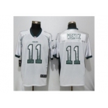 Men's Nike Philadelphia Eagles #11 Carson Wentz Elite White Drift Fashion NFL Jersey