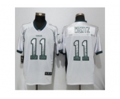 Men's Nike Philadelphia Eagles #11 Carson Wentz Elite White Drift Fashion NFL Jersey