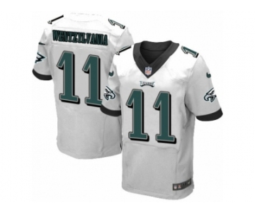 Men's Nike Philadelphia Eagles #11 Carson Wentz Elite White Wentzylvania NFL Jersey