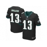 Men's Nike Philadelphia Eagles #13 Mack Hollins Elite Black Alternate NFL Jersey