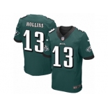 Men's Nike Philadelphia Eagles #13 Mack Hollins Elite Midnight Green Team Color NFL Jersey