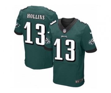 Men's Nike Philadelphia Eagles #13 Mack Hollins Elite Midnight Green Team Color NFL Jersey