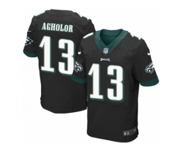 Men's Nike Philadelphia Eagles #13 Nelson Agholor Elite Black Alternate NFL Jersey