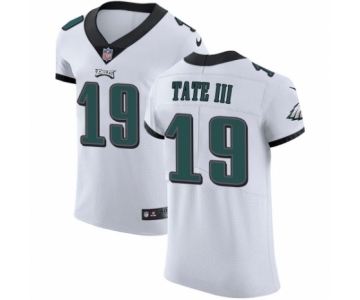 Men's Nike Philadelphia Eagles #19 Golden Tate III White Vapor Untouchable Elite Player NFL Jersey