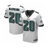 Men's Nike Philadelphia Eagles #20 Brian Dawkins Elite White NFL Jersey