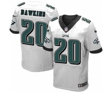 Men's Nike Philadelphia Eagles #20 Brian Dawkins Elite White NFL Jersey