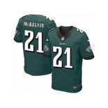 Men's Nike Philadelphia Eagles #21 Leodis McKelvin Elite Midnight Green Team Color NFL Jersey