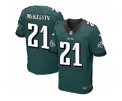 Men's Nike Philadelphia Eagles #21 Leodis McKelvin Elite Midnight Green Team Color NFL Jersey