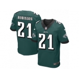 Men's Nike Philadelphia Eagles #21 Patrick Robinson Elite Midnight Green Team Color NFL Jersey