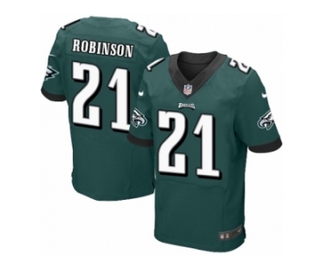 Men's Nike Philadelphia Eagles #21 Patrick Robinson Elite Midnight Green Team Color NFL Jersey