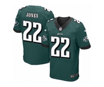 Men's Nike Philadelphia Eagles #22 Sidney Jones Elite Midnight Green Team Color NFL Jersey