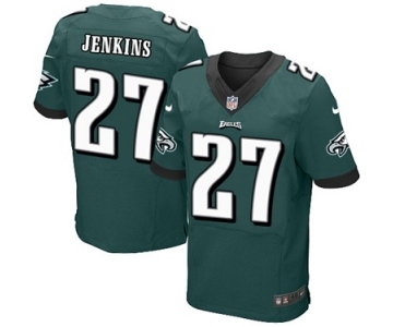 Men's Nike Philadelphia Eagles #27 Malcolm Jenkins Elite Midnight Green Team Color NFL Jersey