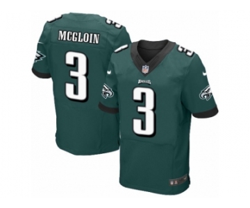 Men's Nike Philadelphia Eagles #3 Matt McGloin Elite Midnight Green Team Color NFL Jersey