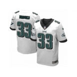 Men's Nike Philadelphia Eagles #33 Ron Brooks Elite White NFL Jersey