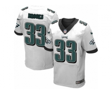 Men's Nike Philadelphia Eagles #33 Ron Brooks Elite White NFL Jersey