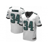 Men's Nike Philadelphia Eagles #34 Kenjon Barner Elite White NFL Jersey