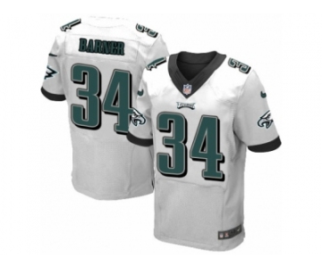 Men's Nike Philadelphia Eagles #34 Kenjon Barner Elite White NFL Jersey