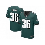 Men's Nike Philadelphia Eagles #36 Dwayne Gratz Elite Midnight Green Team Color NFL Jersey