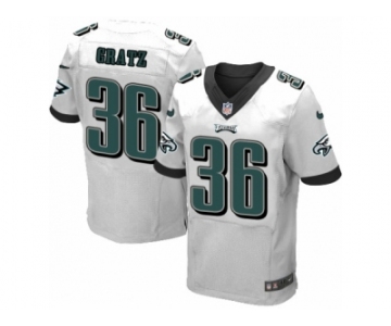 Men's Nike Philadelphia Eagles #36 Dwayne Gratz Elite White NFL Jersey