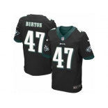 Men's Nike Philadelphia Eagles #47 Trey Burton Elite Black Alternate NFL Jersey