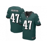 Men's Nike Philadelphia Eagles #47 Trey Burton Elite Midnight Green Team Color NFL Jersey