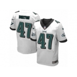 Men's Nike Philadelphia Eagles #47 Trey Burton Elite White NFL Jersey