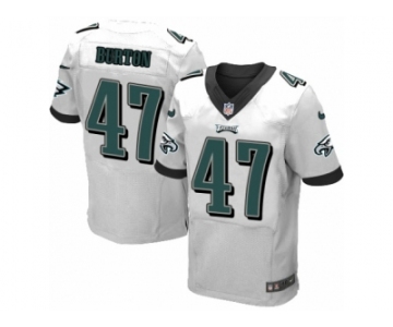 Men's Nike Philadelphia Eagles #47 Trey Burton Elite White NFL Jersey