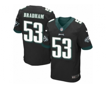 Men's Nike Philadelphia Eagles #53 Nigel Bradham Elite Black Alternate NFL Jersey