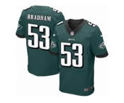 Men's Nike Philadelphia Eagles #53 Nigel Bradham Elite Midnight Green Team Color NFL Jersey