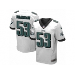 Men's Nike Philadelphia Eagles #53 Nigel Bradham Elite White NFL Jersey