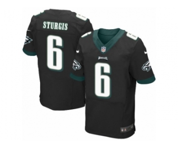 Men's Nike Philadelphia Eagles #6 Caleb Sturgis Elite Black Alternate NFL Jersey