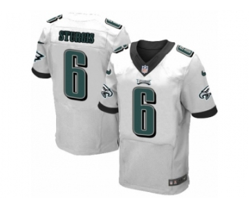 Men's Nike Philadelphia Eagles #6 Caleb Sturgis Elite White NFL Jersey