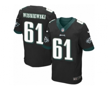 Men's Nike Philadelphia Eagles #61 Stefen Wisniewski Elite Black Alternate NFL Jersey