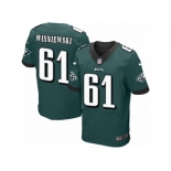 Men's Nike Philadelphia Eagles #61 Stefen Wisniewski Elite Midnight Green Team Color NFL Jersey