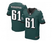 Men's Nike Philadelphia Eagles #61 Stefen Wisniewski Elite Midnight Green Team Color NFL Jersey