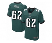 Men's Nike Philadelphia Eagles #62 Jason Kelce Elite Midnight Green Team Color NFL Jersey