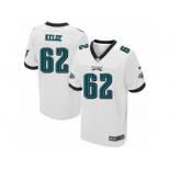 Men's Nike Philadelphia Eagles #62 Jason Kelce Elite White NFL Jersey