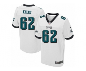 Men's Nike Philadelphia Eagles #62 Jason Kelce Elite White NFL Jersey