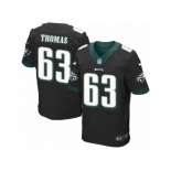 Men's Nike Philadelphia Eagles #63 Dallas Thomas Elite Black Alternate NFL Jersey