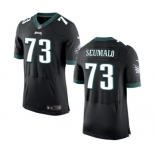 Men's Nike Philadelphia Eagles #73 Isaac Seumalo Elite Black Alternate NFL Jersey