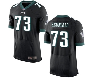 Men's Nike Philadelphia Eagles #73 Isaac Seumalo Elite Black Alternate NFL Jersey