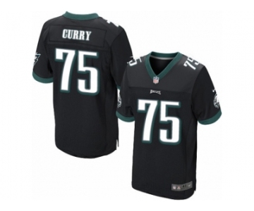 Men's Nike Philadelphia Eagles #75 Vinny Curry Elite Black Alternate NFL Jersey