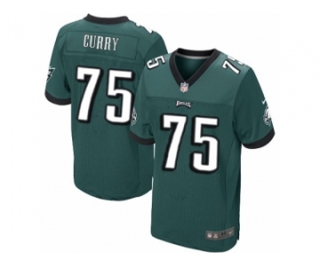 Men's Nike Philadelphia Eagles #75 Vinny Curry Elite Midnight Green Team Color NFL Jersey