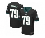 Men's Nike Philadelphia Eagles #79 Brandon Brooks Elite Black Alternate NFL Jersey