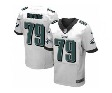 Men's Nike Philadelphia Eagles #79 Brandon Brooks Elite White NFL Jersey