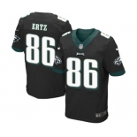 Men's Nike Philadelphia Eagles #86 Zach Ertz Elite Black Alternate NFL Jersey