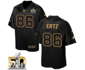 Men's Nike Philadelphia Eagles #86 Zach Ertz Elite Black Pro Line Gold Collection NFL Jersey