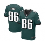 Men's Nike Philadelphia Eagles #86 Zach Ertz Elite Midnight Green Team Color NFL Jersey