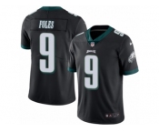 Men's Nike Philadelphia Eagles #9 Nick Foles Elite Black Rush NFL Jersey